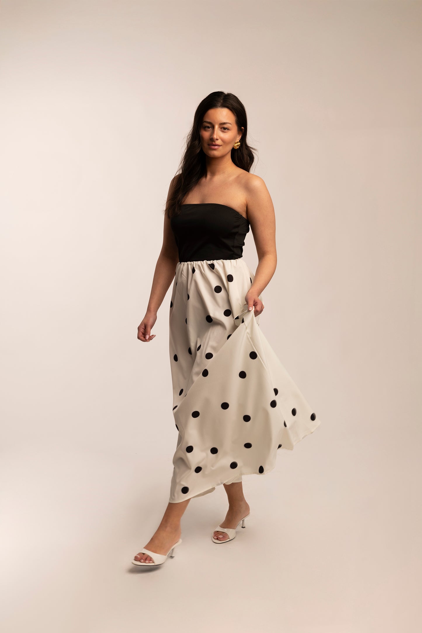 Filomena polka dot dress