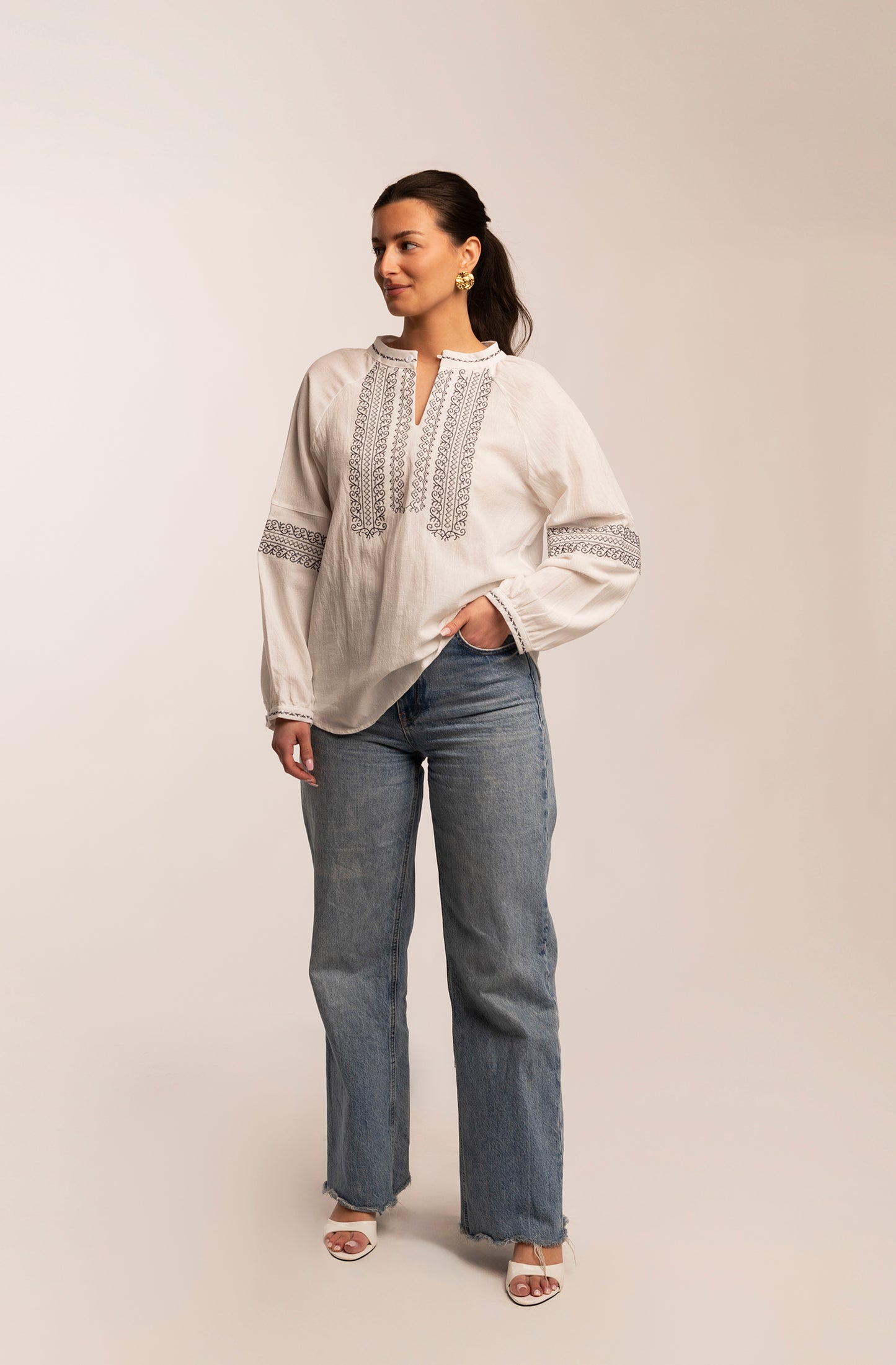 Rhodes embroidered tunic