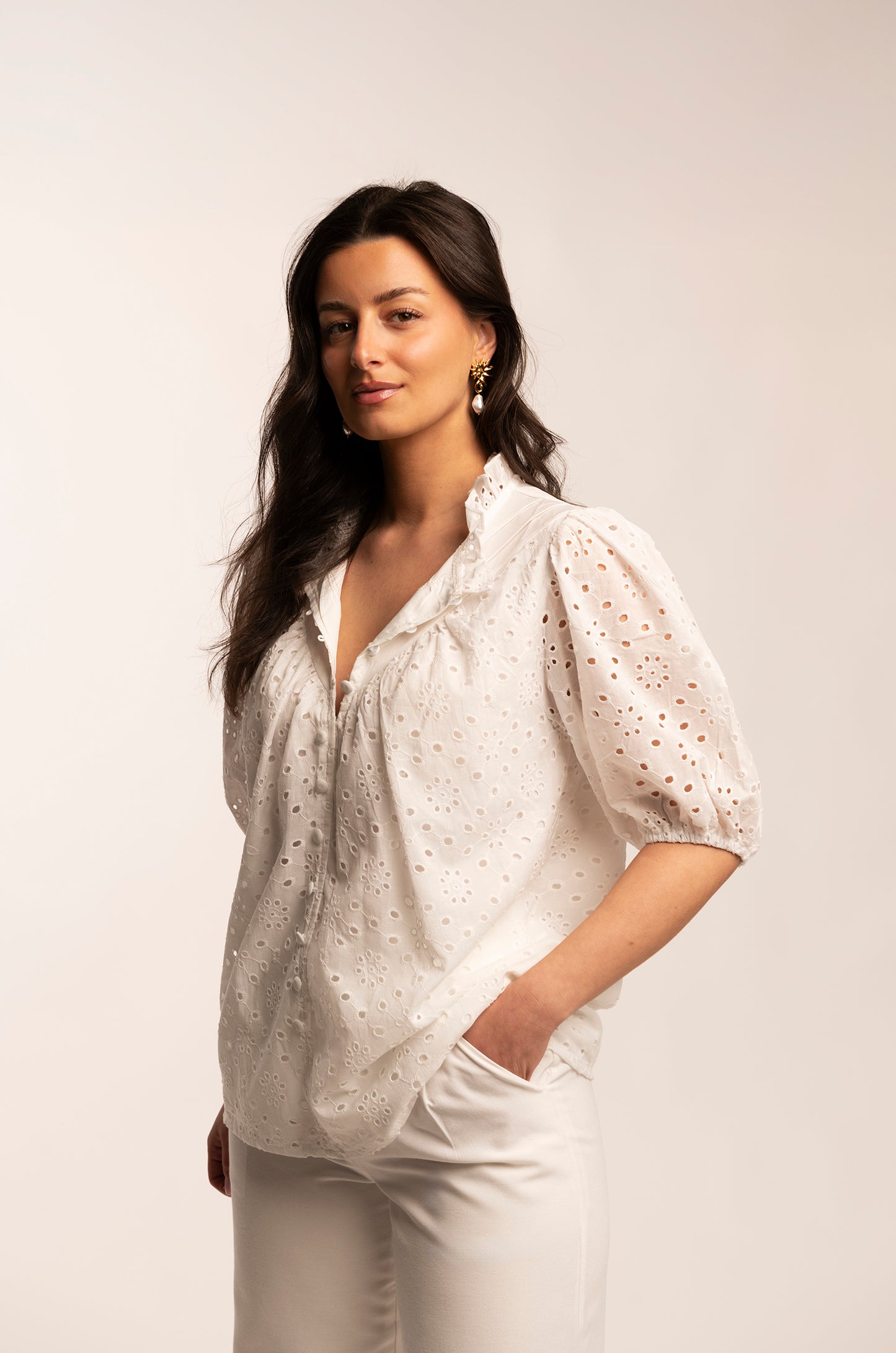 Agatha eyelet blouse