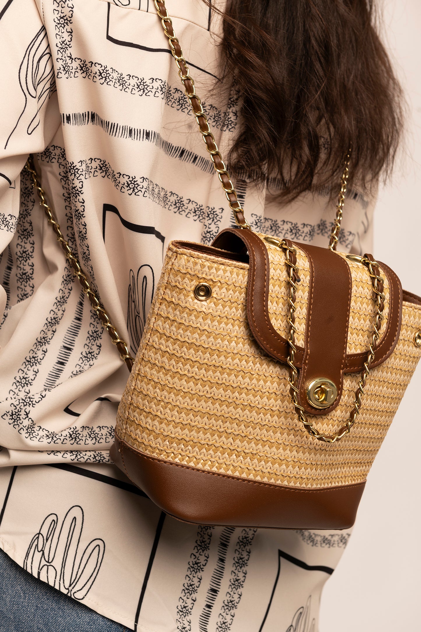 Antigone rattan backpack