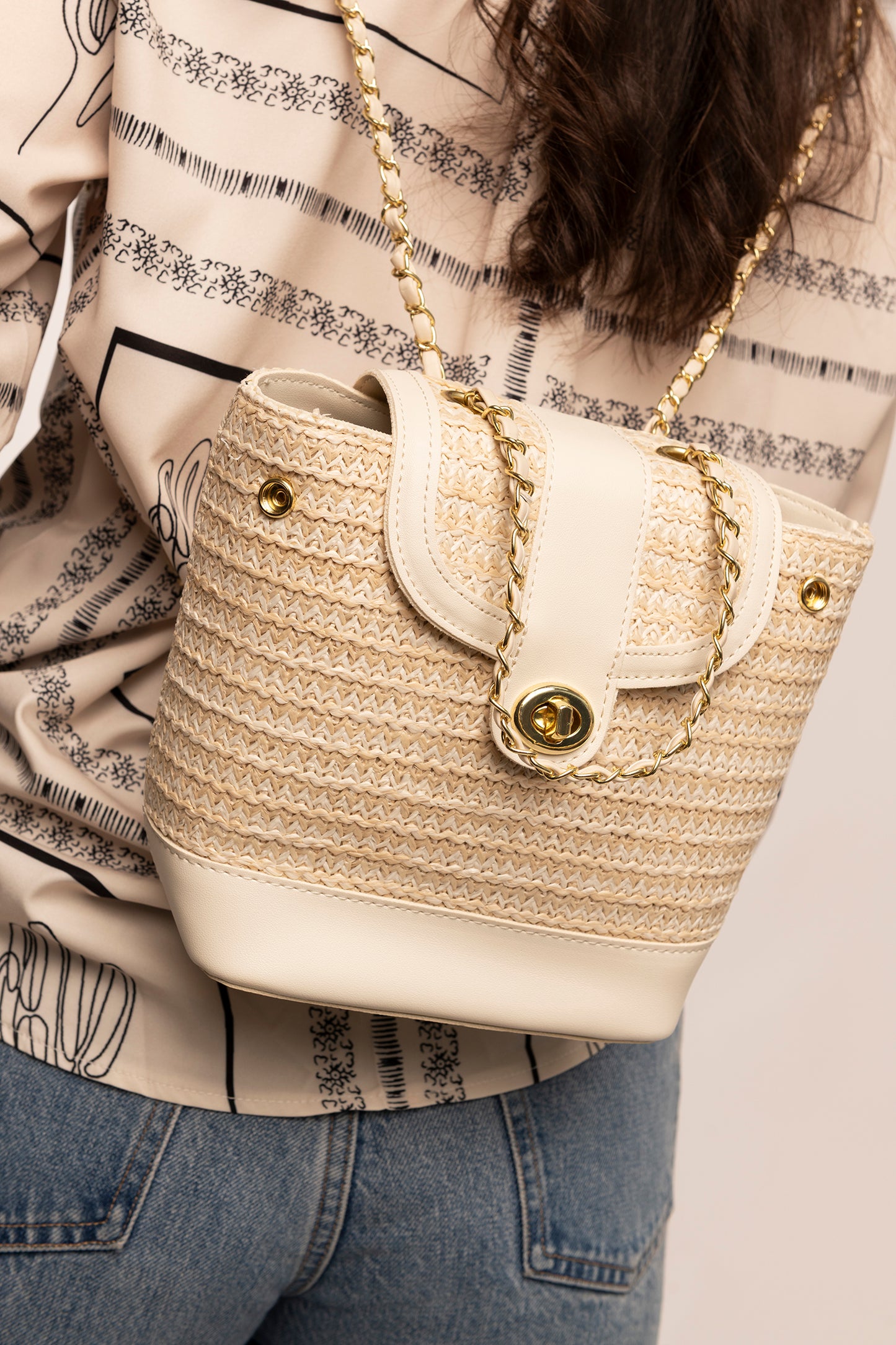 Antigone rattan backpack