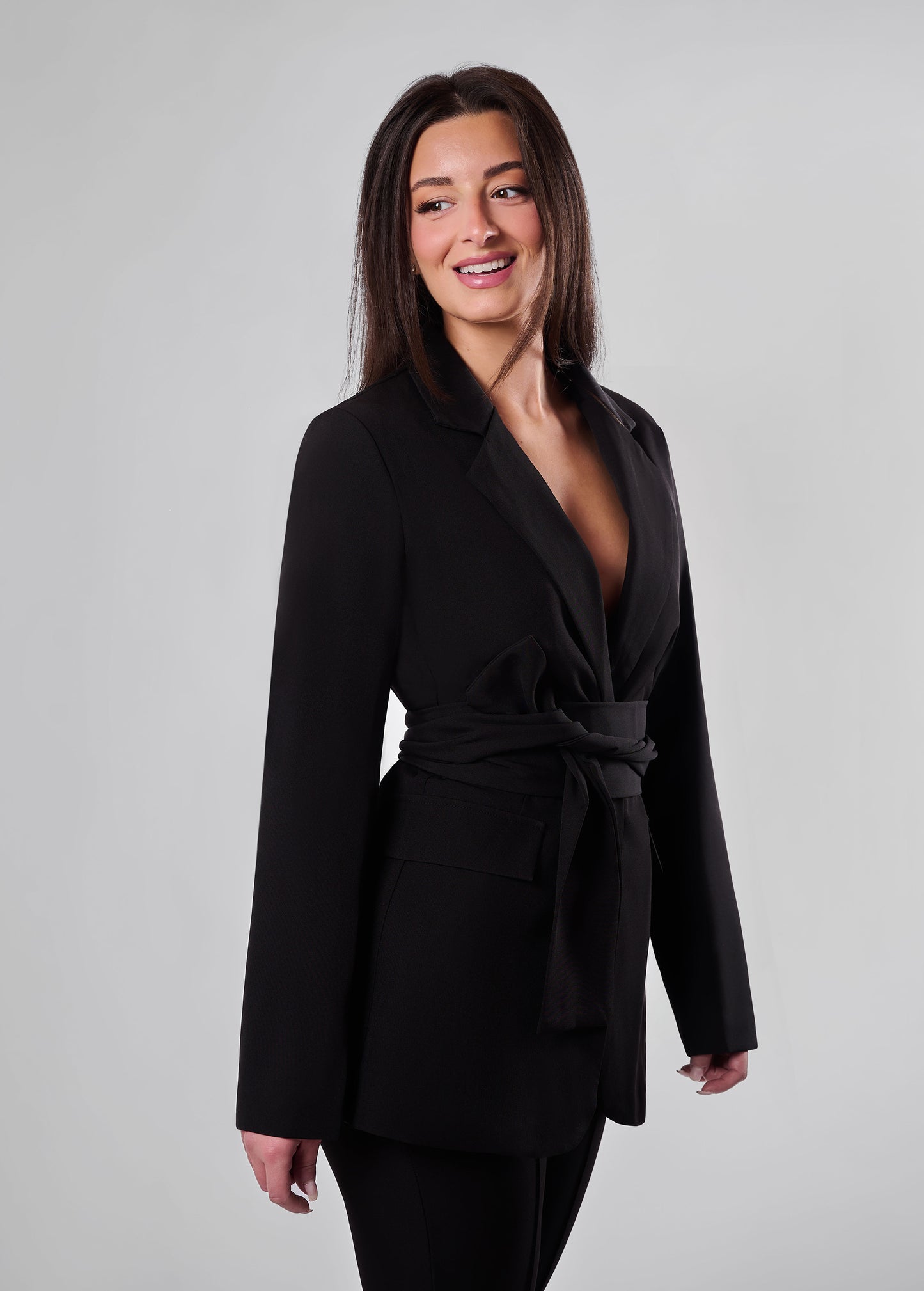 Holland belted pantsuit