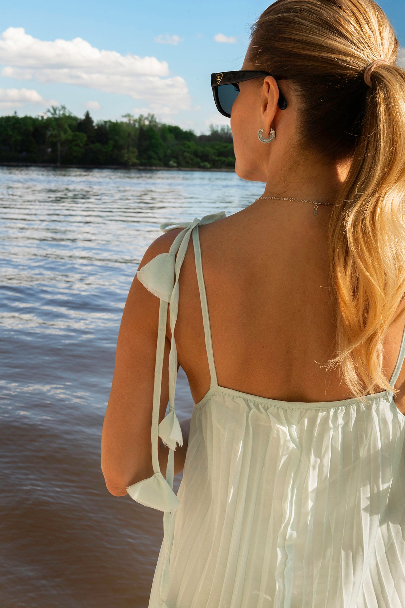 Daphne pleated maxi dress