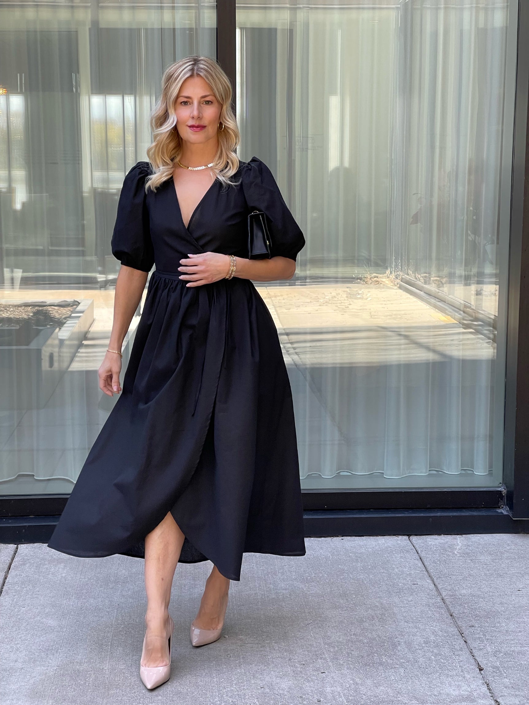 Robe portefeuille en lin Becca – Katherine Karambelas