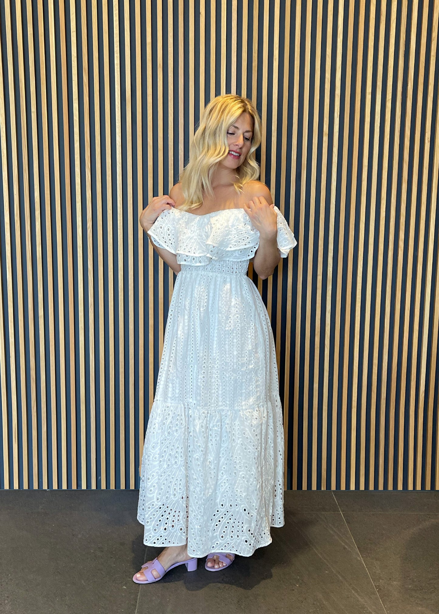 Penelope eyelet maxi dress