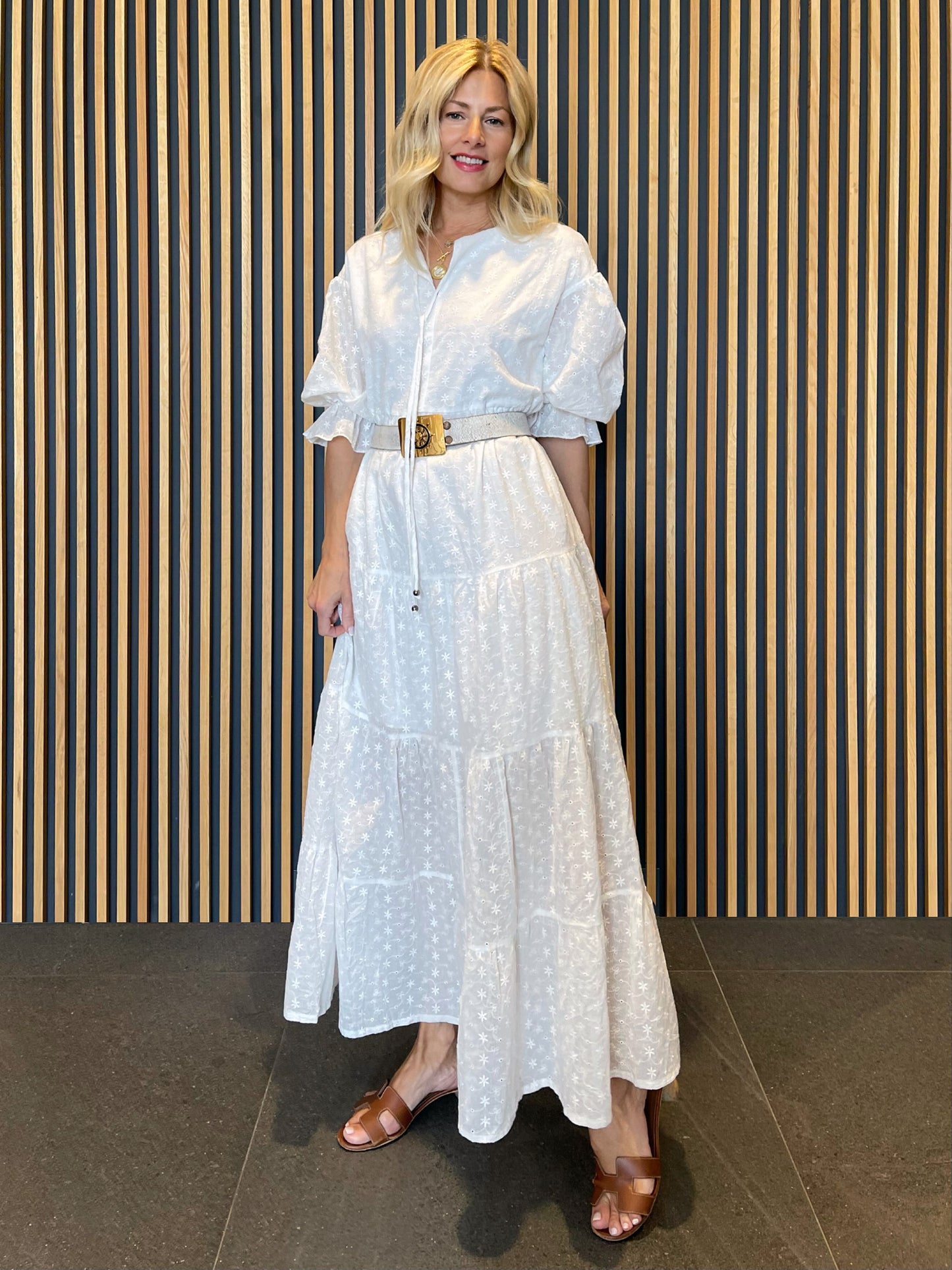 Apolonia eyelet maxi dress