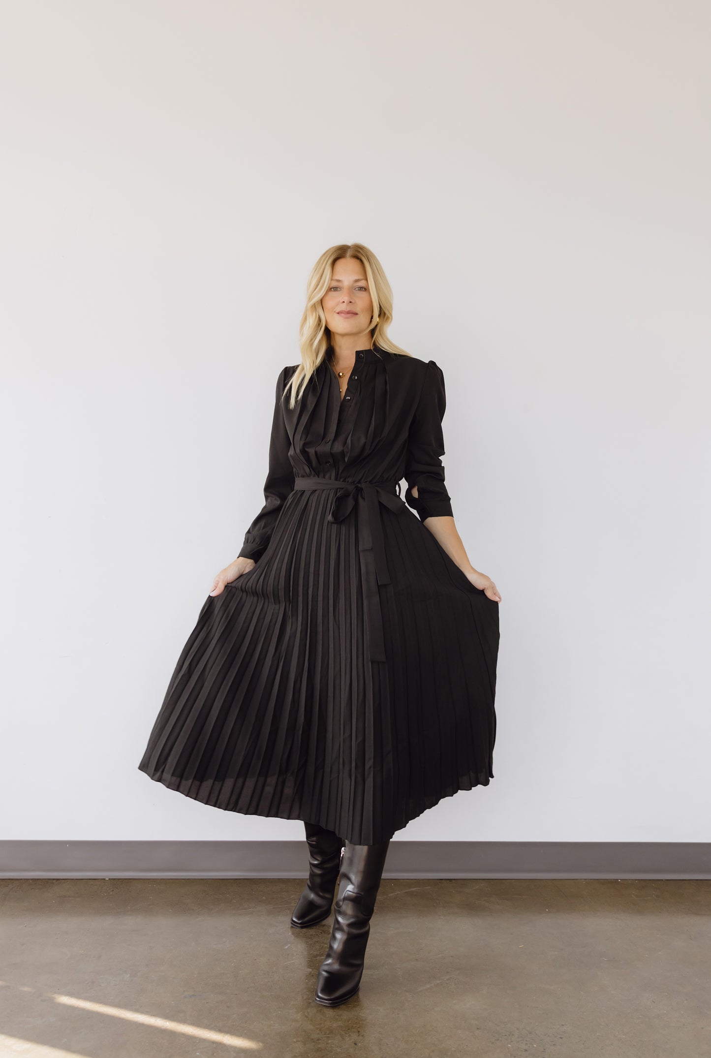 Robe plissée Léonora