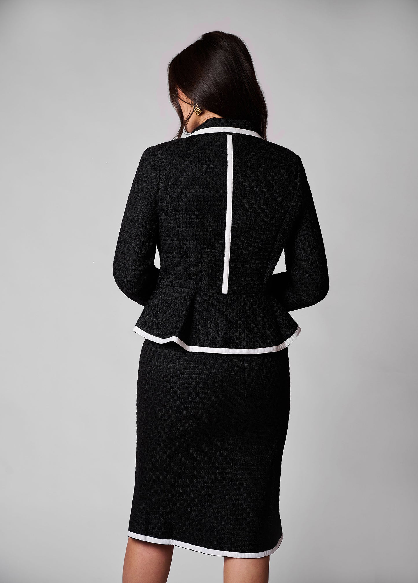 Clarice bouclé peplum set