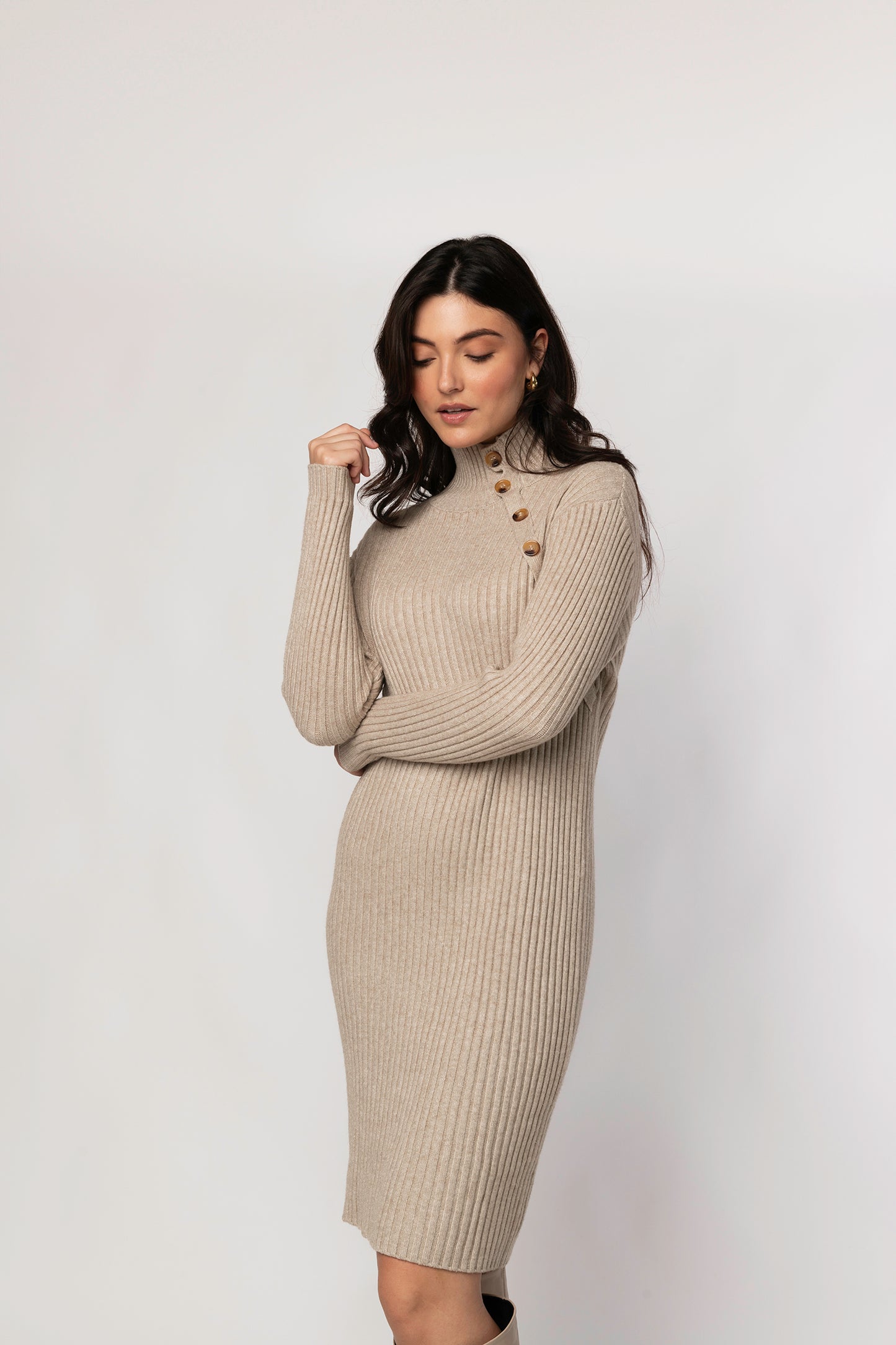 Serena ribbed knit dress