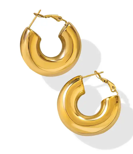 Tube hoop earrings