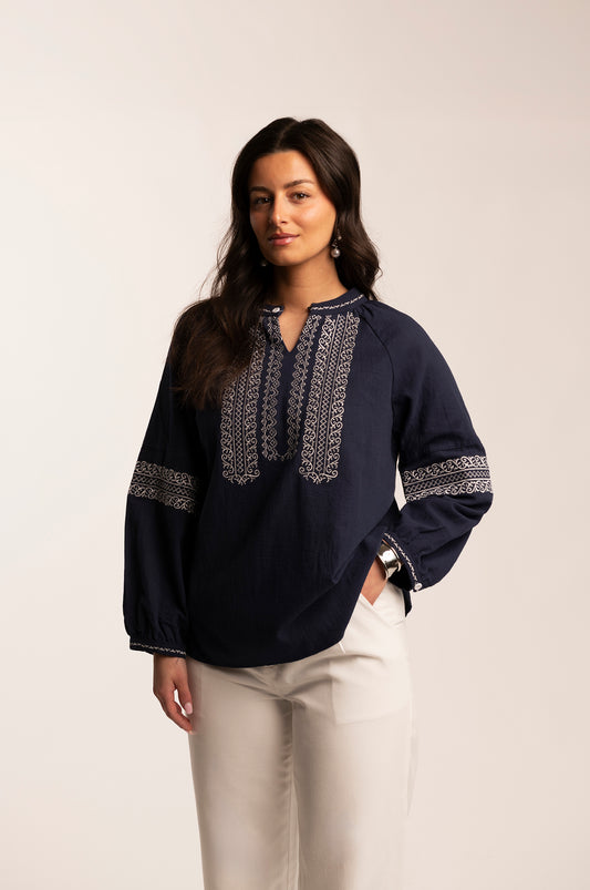 Rhodes embroidered tunic