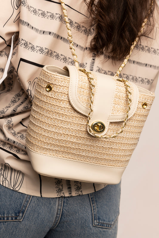 Antigone rattan backpack