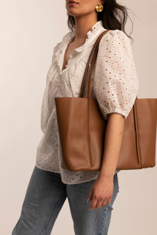 Melanthia leather tote