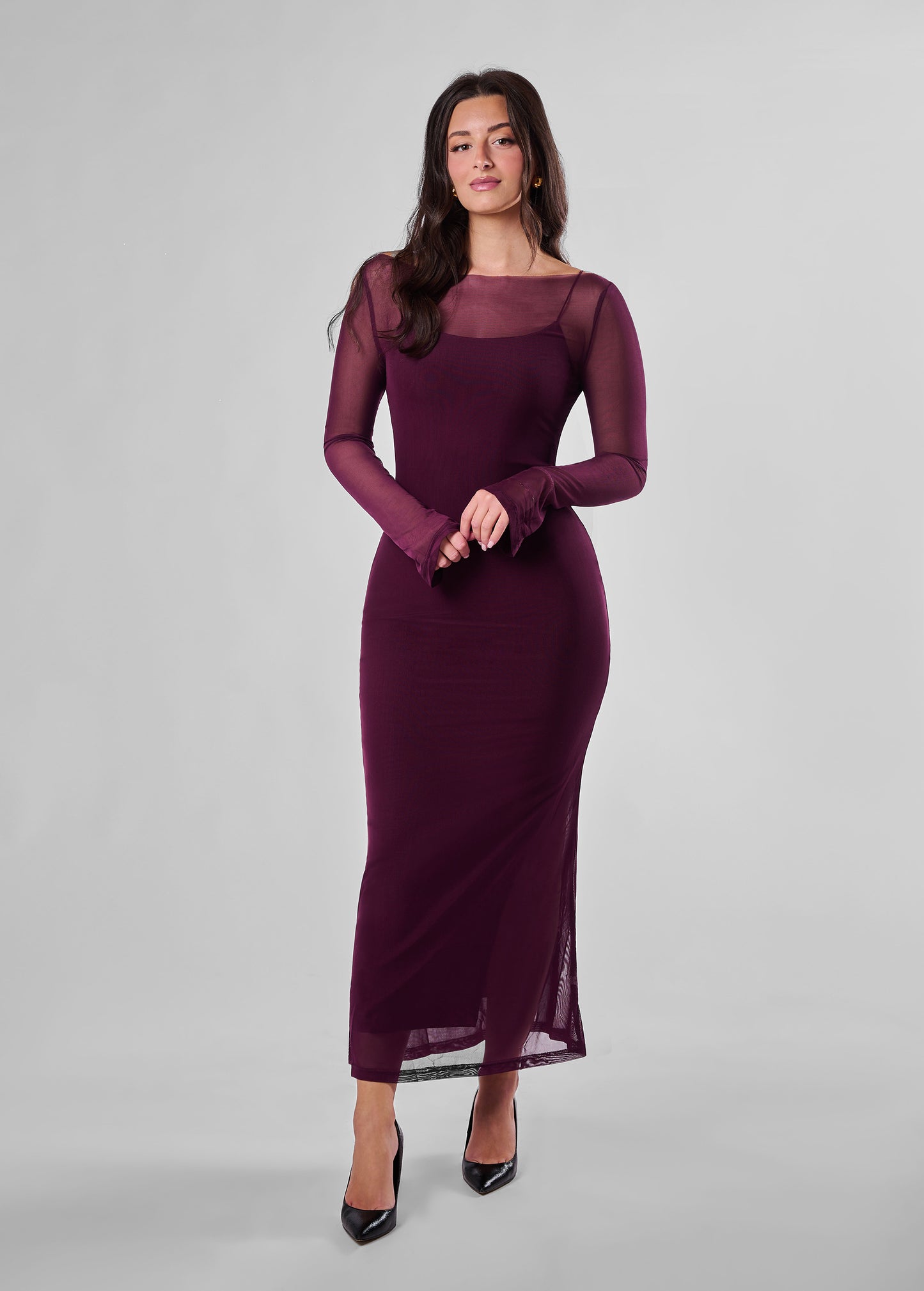 Rowena maxi mesh dress