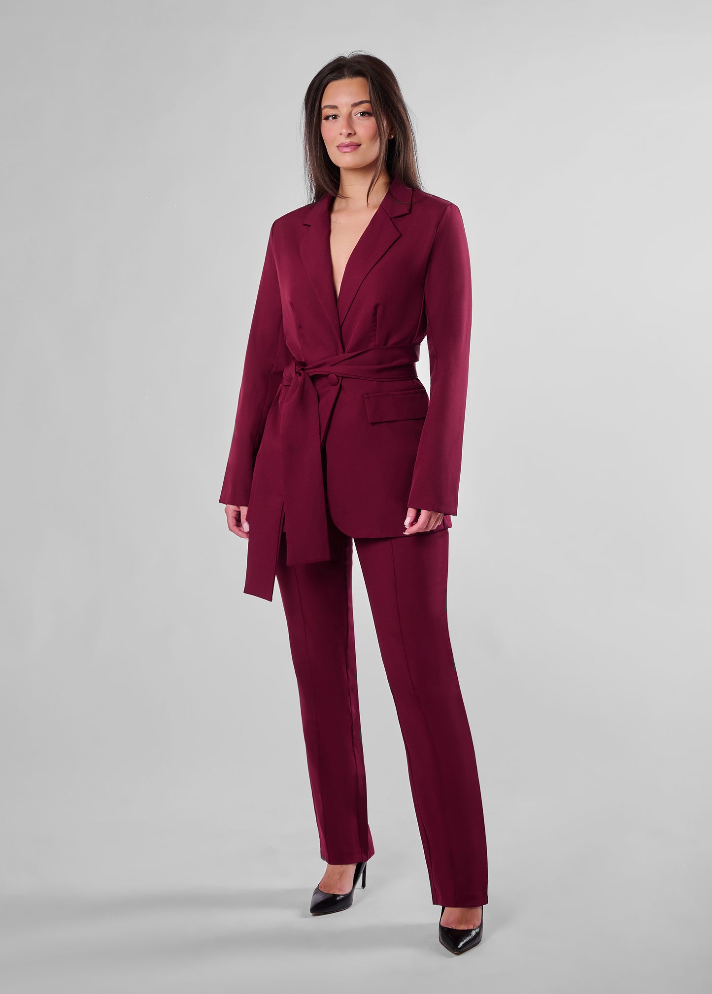 Holland belted pantsuit