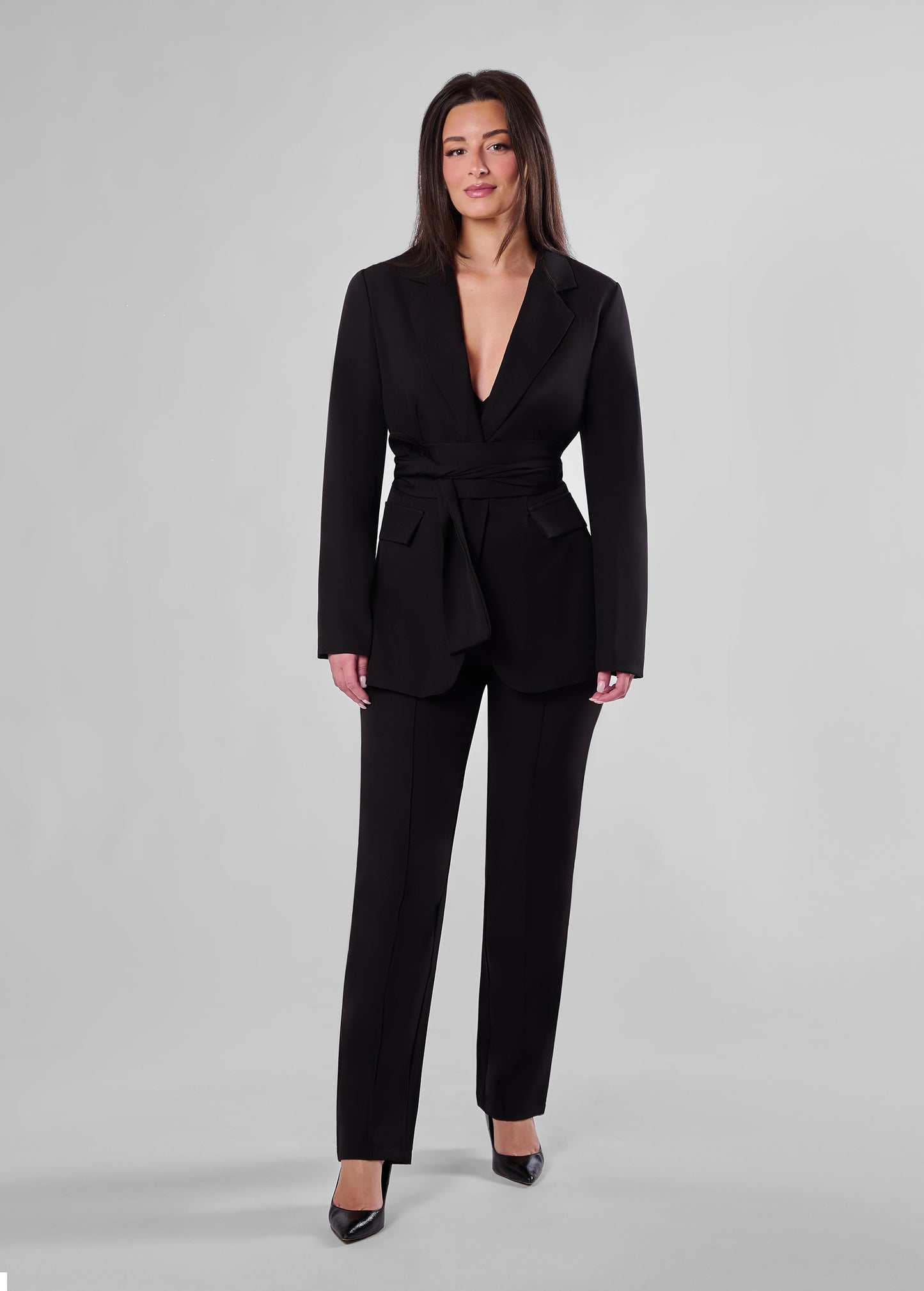 Holland belted pantsuit