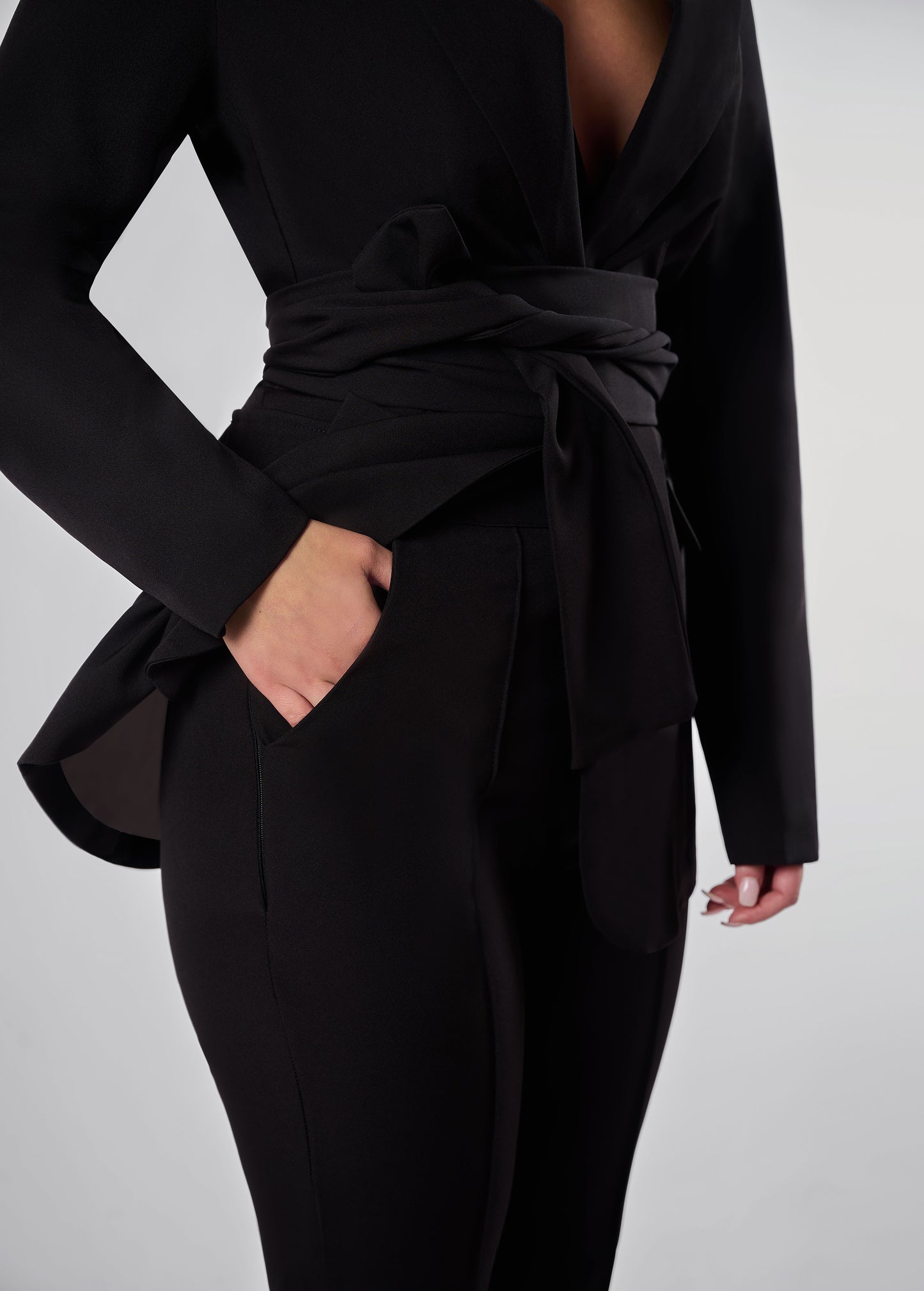 Holland belted pantsuit