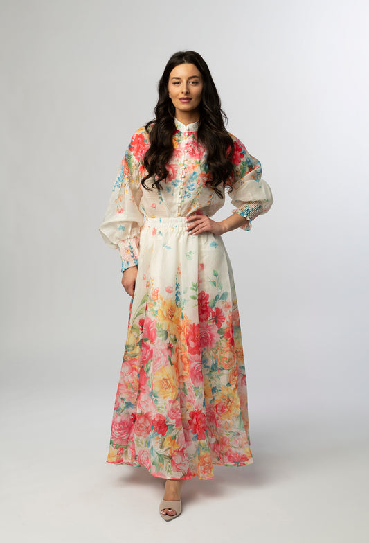 Amaris floral sheer set