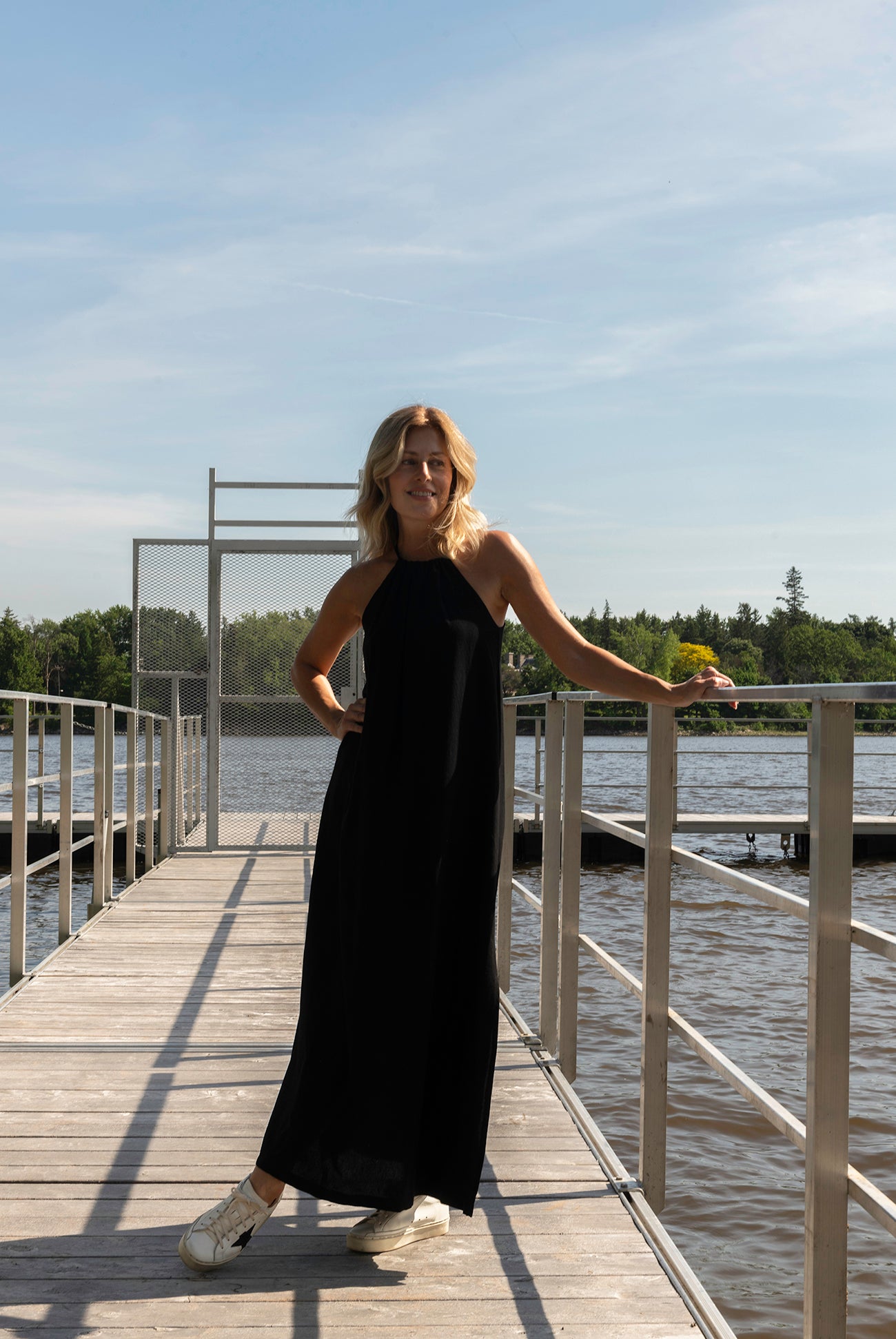 Magnolia cotton linen maxi dress