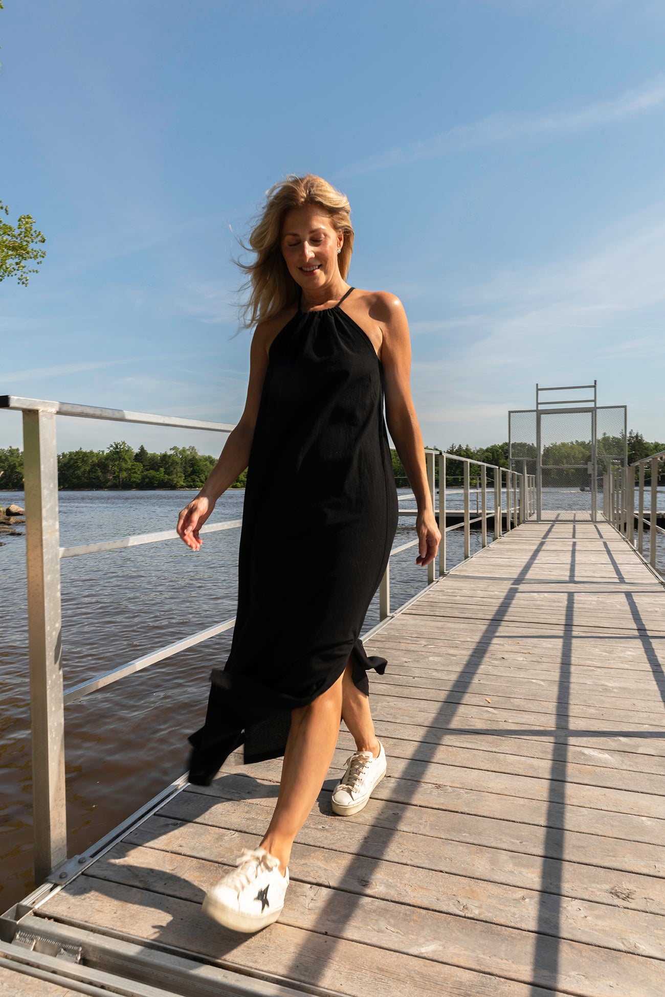 Magnolia cotton linen maxi dress