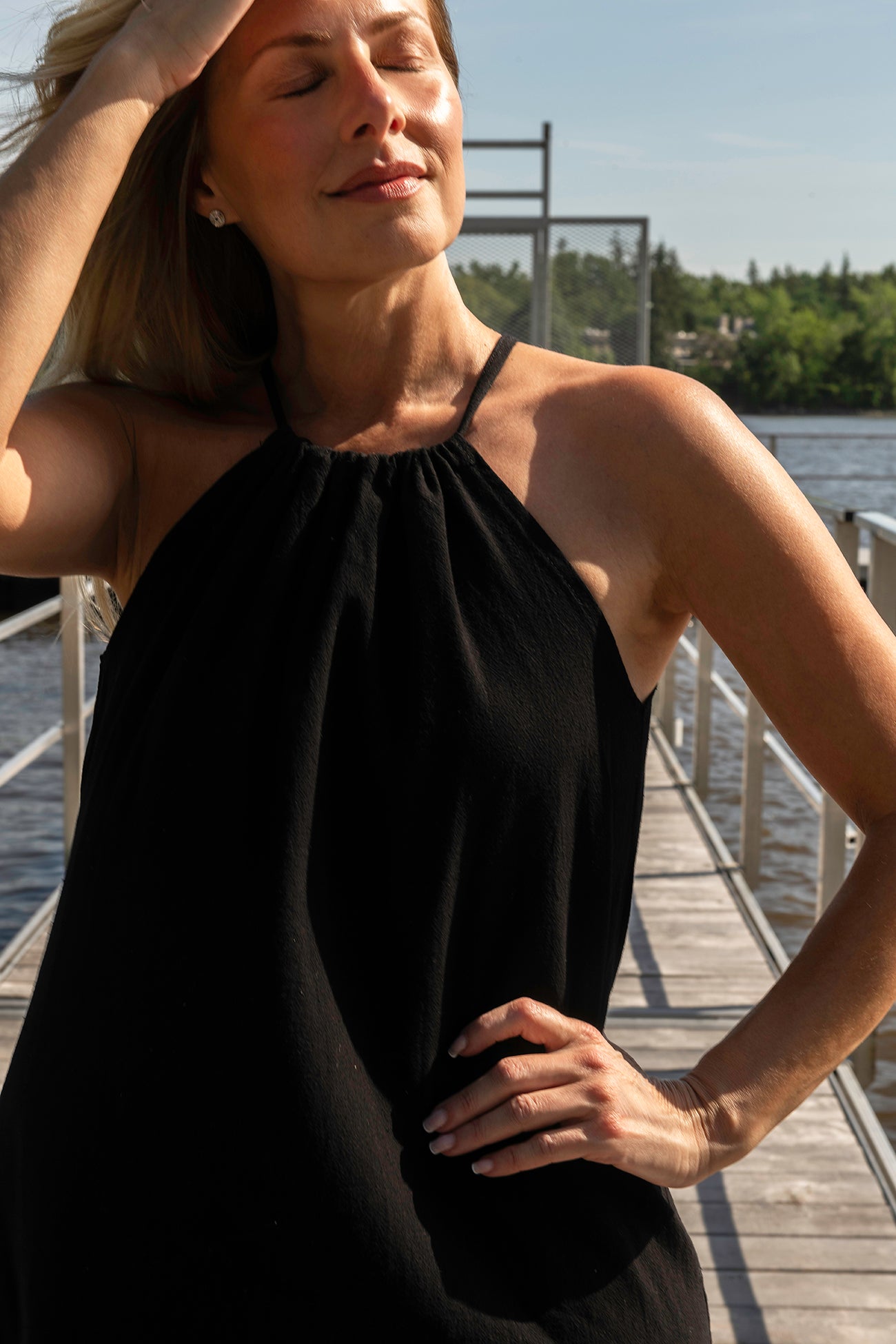 Magnolia cotton linen maxi dress