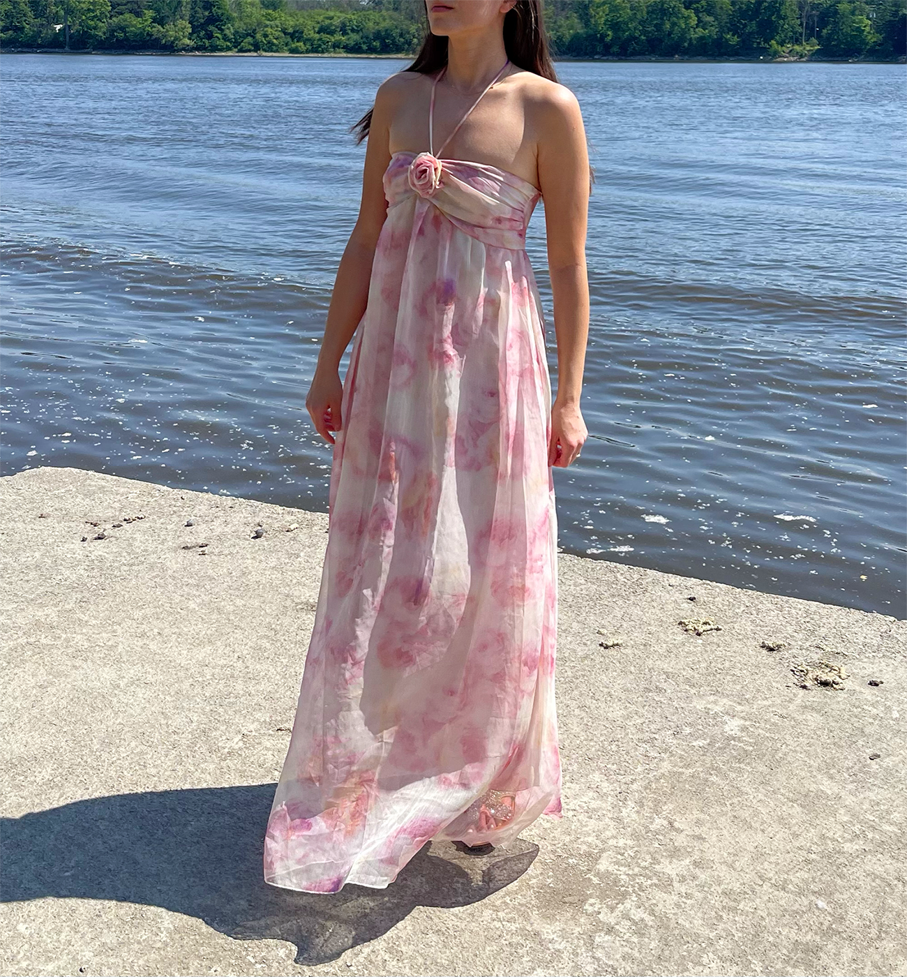 Azalea floral maxi dress