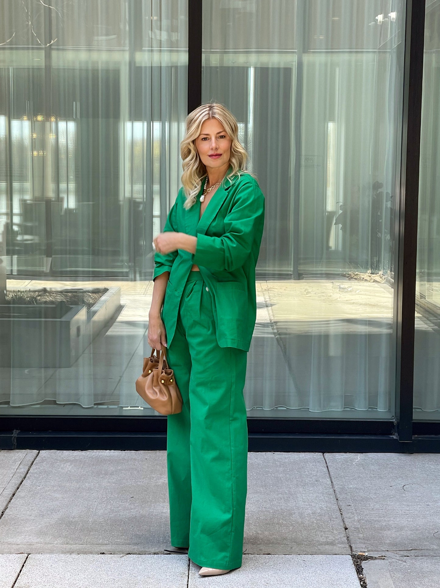 Bardot linen pantsuit set