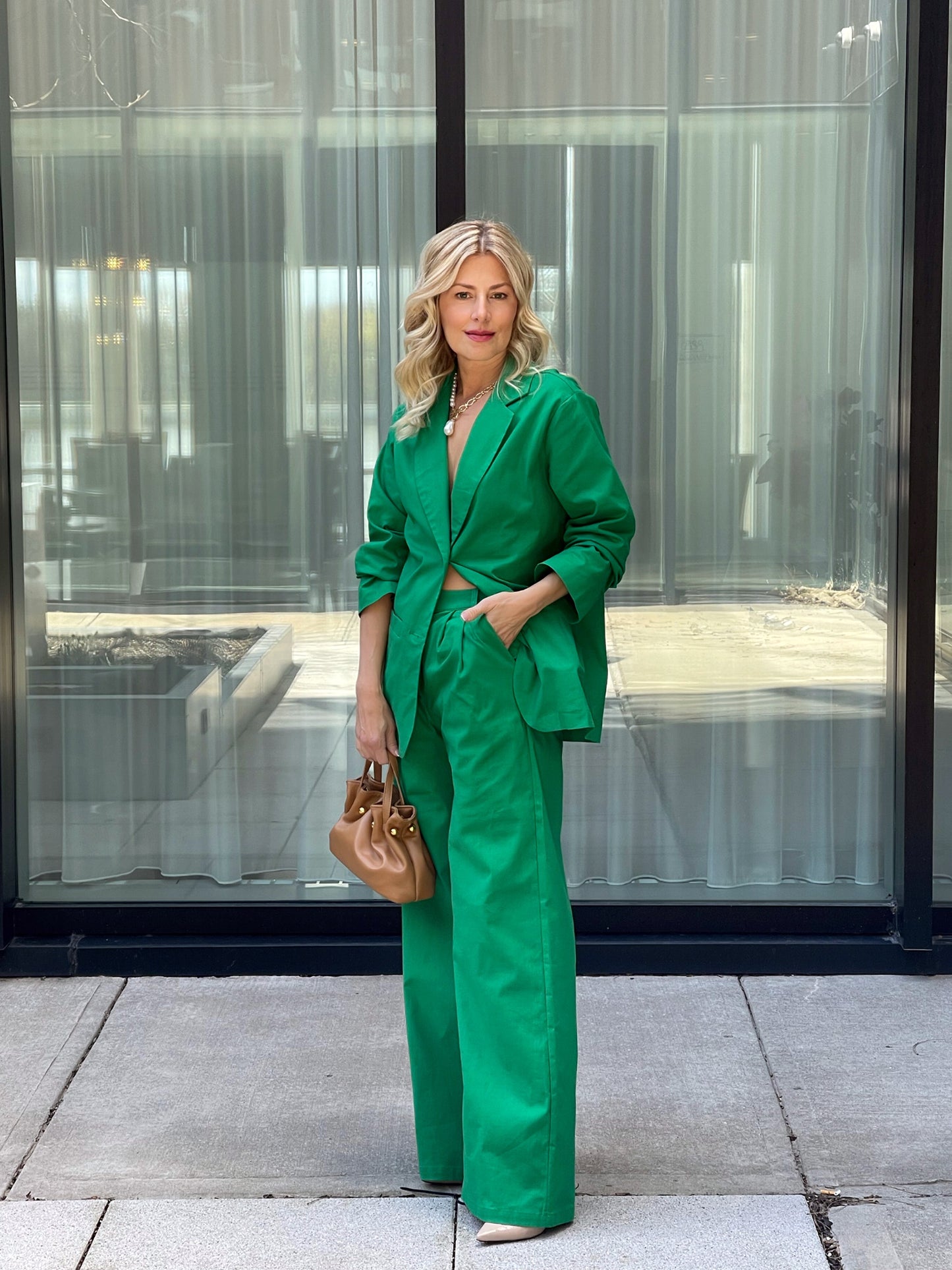 Bardot linen pantsuit set
