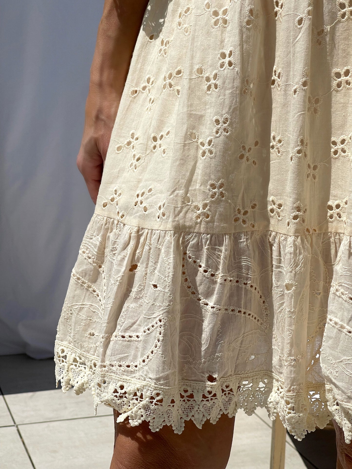 Emilia crochet and eyelet dress