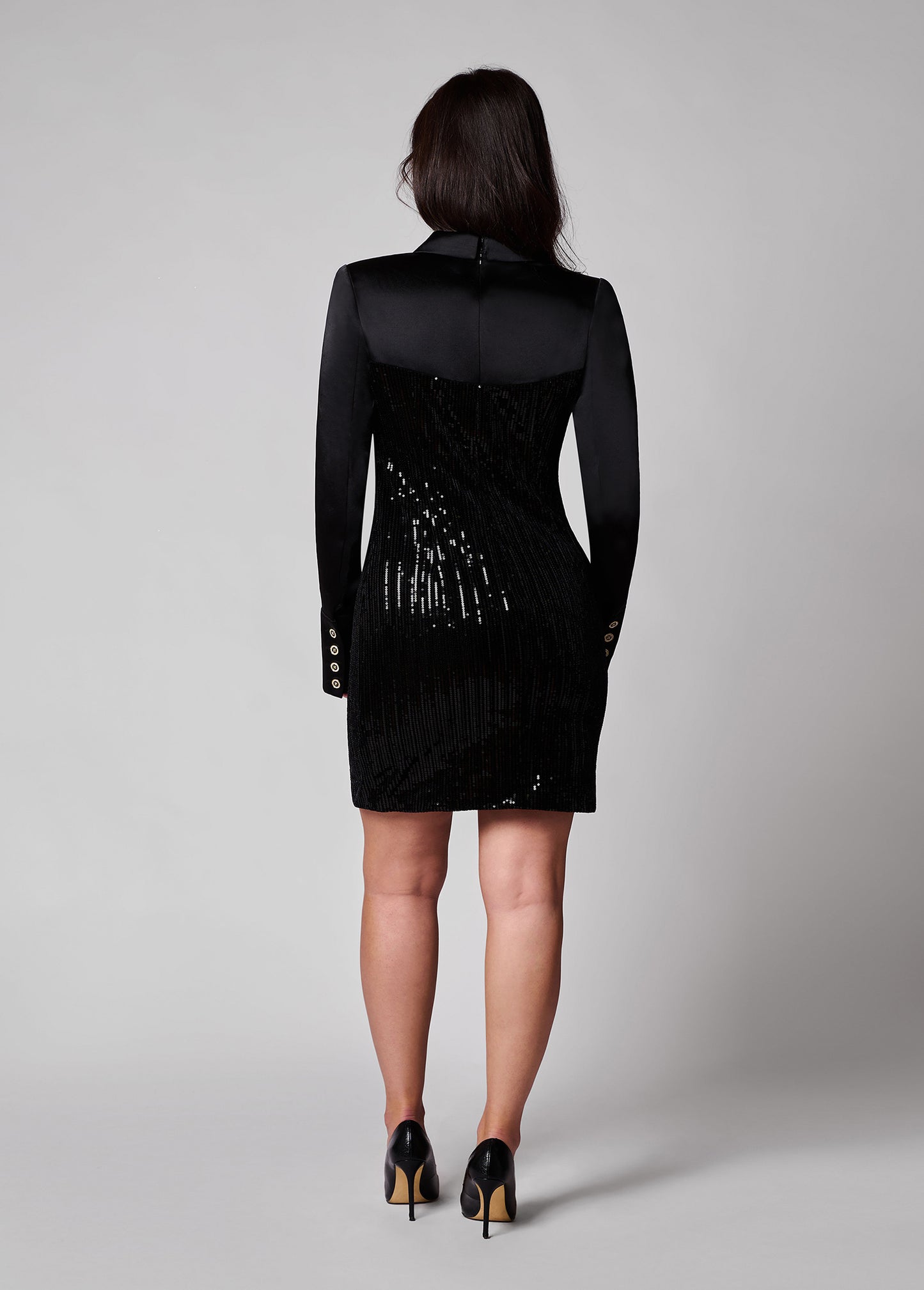 Colette mini sequin and satin dress