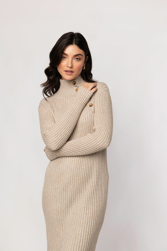 Serena ribbed knit dress