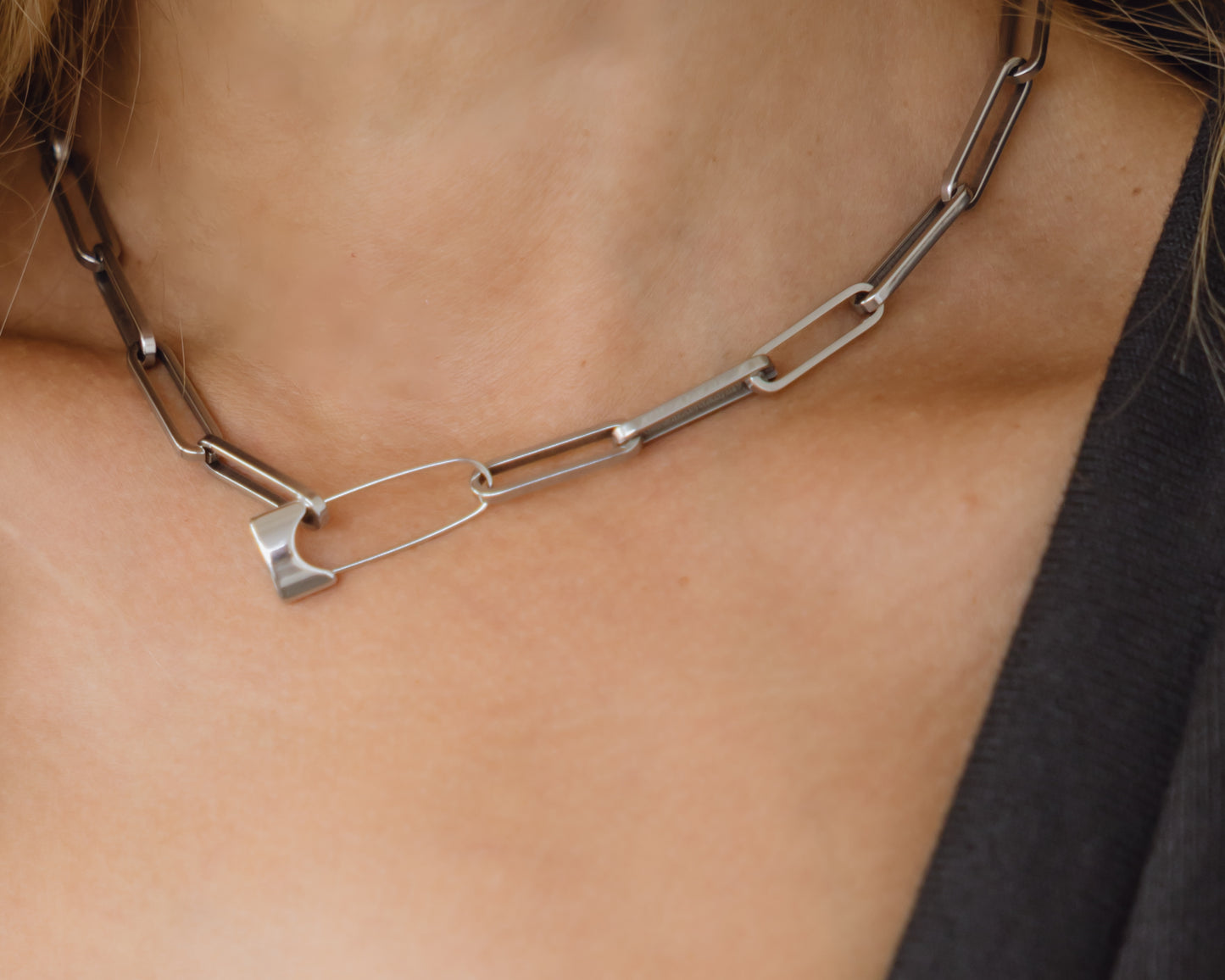 Saskia paperclip chain necklace