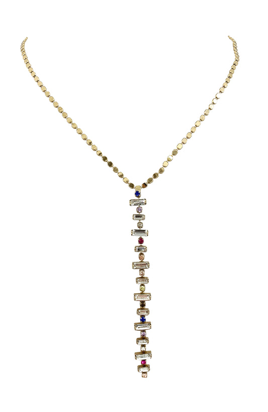 Gaia Swarovski crystal lariat necklace